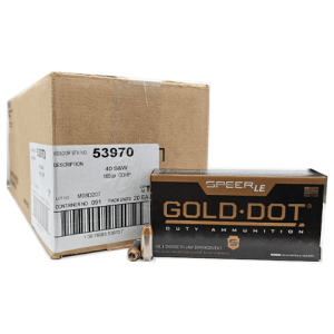 40 S&W Speer LE Gold Dot ammo box