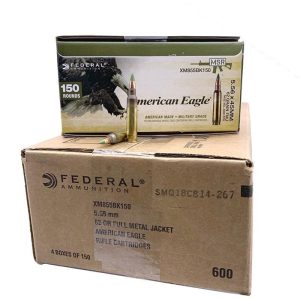 5.56 NATO - Federal XM855 62 Grain FMJ Green Tip 600 rd. Case