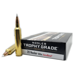 28 Nosler trophy ammo box
