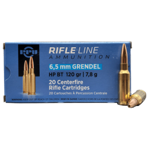 6.5 Grendel - PPU 120 Grain Boat Tail Hollow Point - 20 Rounds