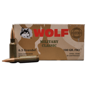 6.5 Grendel - Wolf 100 Grain FMJ Steel Case