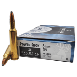 6mm Rem - Federal Power-Shok 100 Grain Hot-Cor Soft Point