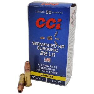 22 Long Rifle - CCI Subsonic 40 Gr. Segmented HP 50 Rd. Box