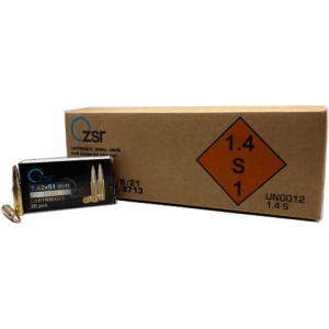 7.62x51 - ZSR M80 Full Metal Jacket 147 Grain - 500 Rounds
