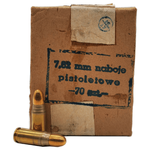 7.62x25 Tokarev - Polish 86 Grain FMJ Military Ammunition