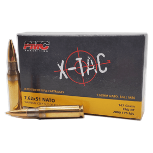 7.62x51 NATO - PMC X Tac 147 Grain FMJ-BT - 20 Rounds