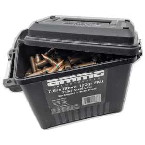 7.62x39mm - Ammo Inc 122 Grain Full Metal Jacket Steel - 250 Rounds