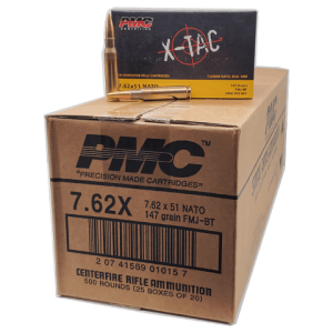 7.62x51 NATO - PMC X Tac 147 Grain FMJ-BT Case - 500 Rounds