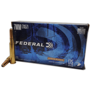 7mm Mauser - Federal Power-Shok 175 Grain JSP-RN Brass Case - 20 Rounds