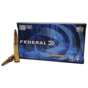 7mm Mauser - Federal Power-Shok 140 Grain JSP Brass Case - 20 Rounds