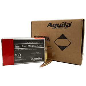 7mm Rem Mag - Aguila 139 Grain Hornady InterLock BTSP - 200 Rounds