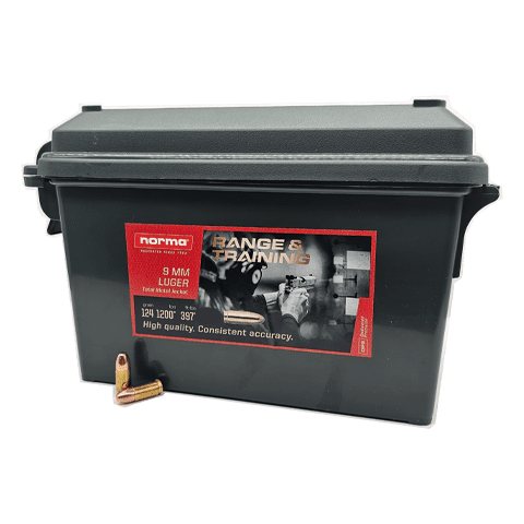 9mm – NORMA 124 Grain Total Metal Jacket – 500 Rounds