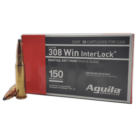 308 Win - Aguila 150 Grain Hornady InterLock BTSP - 20 Rounds