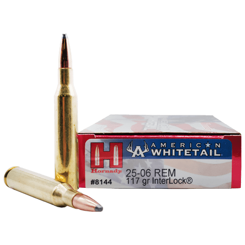 25-06 Rem – Hornady American Whitetail 117 Grain Interlock – 20 Rounds