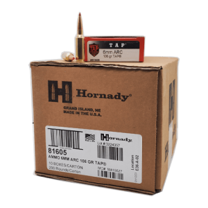 6mm ARC - Hornady 106 Grain TAP Law Enforcement Ammo- 200 Rounds