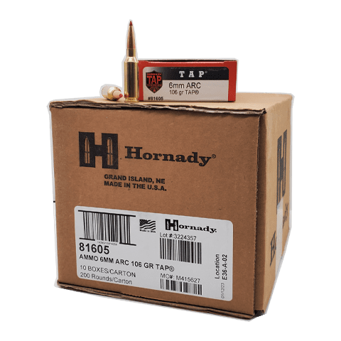 6mm ARC - Hornady 106 Grain TAP Law Enforcement Ammo- 200 Rounds