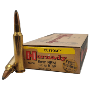 6mm Rem - Hornady Custom 100 Grain BTSP InterLock