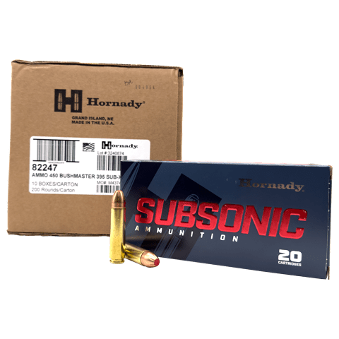 450 Bushmaster – Hornady Subsonic 395 Grain Sub-X – 200 Rounds