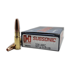 338 ARC – Hornady Subsonic 307 Grain SUB-X – 20 Rounds