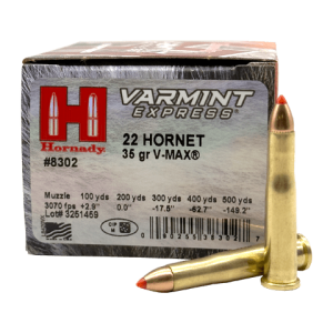 22 Hornet – Hornady Varmint Express 35 Grain V-MAX – 25 Rounds