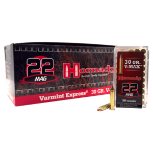 22 Magnum – Hornady 30 Grain V-Max – 500 Rounds