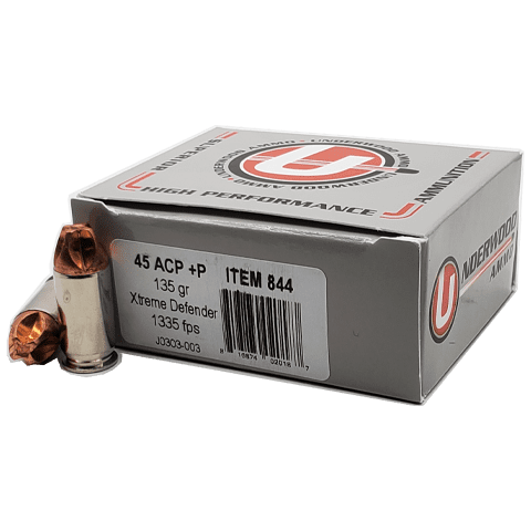 45 Auto - Underwood 135 Grain +P Xtreme Defender - 20 Rounds