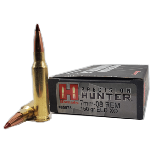 7mm-08 Rem - Hornady Precision Hunter 150 Grain ELD-X - 20 Rounds
