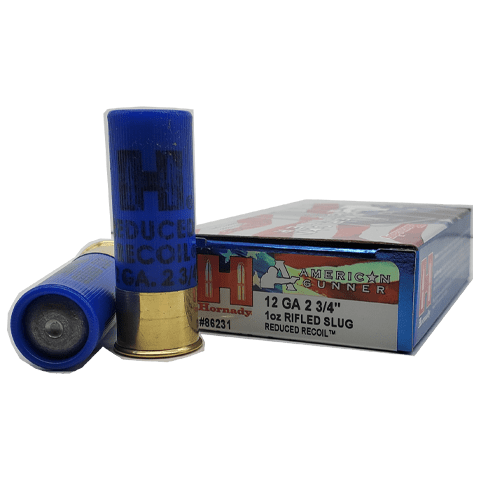 12 Gauge - Hornady American Gunner 1oz Rifled Slug Reduced Recoil - 5 Rounds