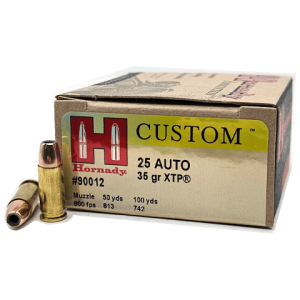 25 Auto Hornady ammo box for sale