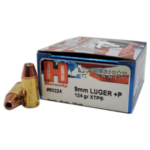 9mm - Hornady American Gunner 124 Grain +P XTP