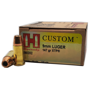 9mm - Hornady Custom 147 Grain XTP JHP - 25 Rounds