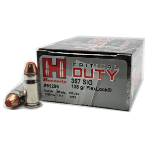 357 SIG critical duty hornady ammo box