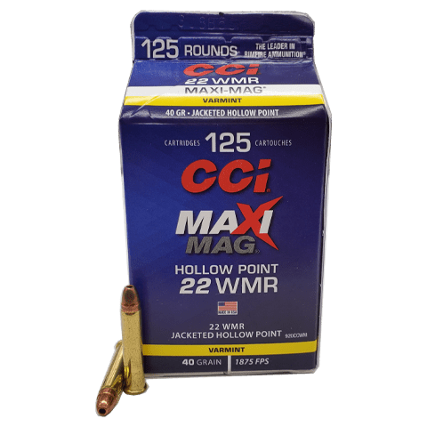 22 Magnum - CCI Maxi Mag 40 Grain JHP- 125 Rds.