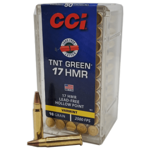 17 HMR - CCI TNT Green 16 Grain Lead Free Hollow Point