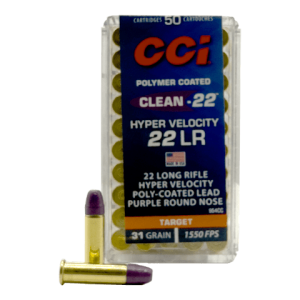 22 Long Rifle – CCI Clean-22 31 Grain LRN – 50 Rounds