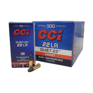 22 Long Rifle – CCI Quiet 40 Grain Lead Round Nose – 500 Rounds