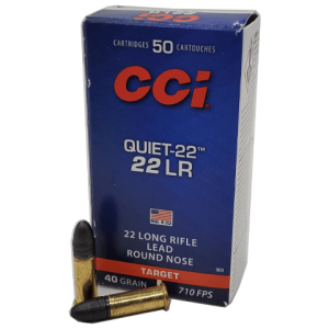 22 Long Rifle - CCI Quiet 40 Grain Lead Round Nose 50 Rd. Box
