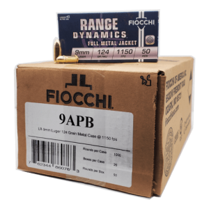 9mm - Fiocchi 124 Grain Full Metal Jacket - 1000 Rounds