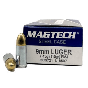 9mm luger magtech steel case ammo for sale