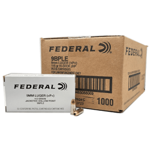 9mm Luger Federal ammo box