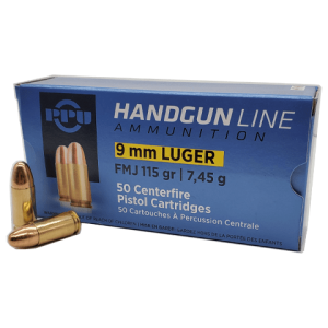 9mm - PPU Handgun Line 115 Grain Full Metal Jacket