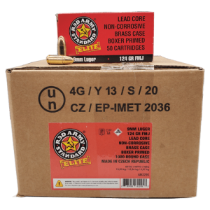 9mm - Red Army Standard Elite 124 Grain FMJ 1000rd Case