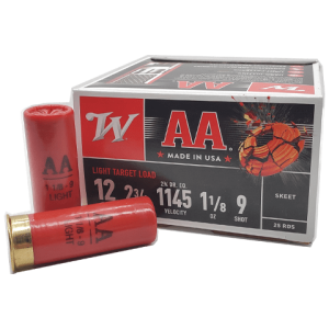 12 Gauge - Winchester AA Skeet 2-3/4" Light Target Load #9 Shot - 25 Rounds