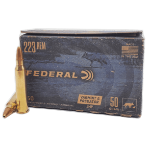 223 Rem - Federal Varmint & Predator 50 Grain JHP - 50 Rounds