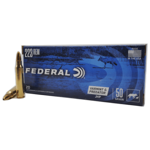 223 Rem - Federal Varmint & Predator 50 Grain Jacketed Hollow Point - 20 Rounds