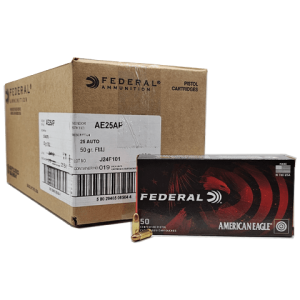 25 Auto – American Eagle 50 Grain Full Metal Jacket – 1000 Rounds