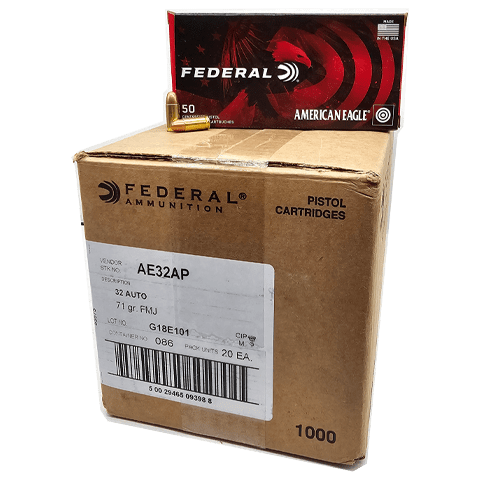 32 Auto – American Eagle 71 Grain Full Metal Jacket – 1000 Rounds