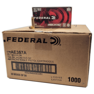 357 Magnum - Federal American Eagle 158 Grain JSP - 1000 Rounds