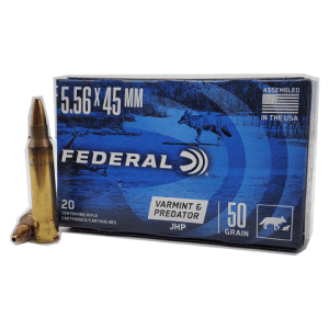 5.56 NATO - Federal 50 Grain JHP - 20 Rounds