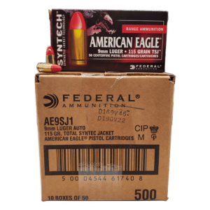 9mm - Federal Syntech Range 115 Grain TSJ Case - 500 Rounds